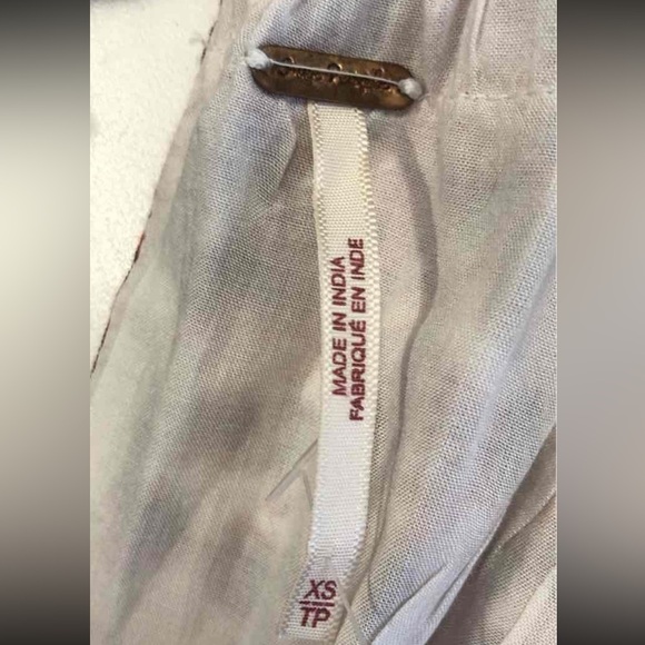 Free People Oversized Boho Swing Dress XS Floral Tunic - Picture 7 of 7